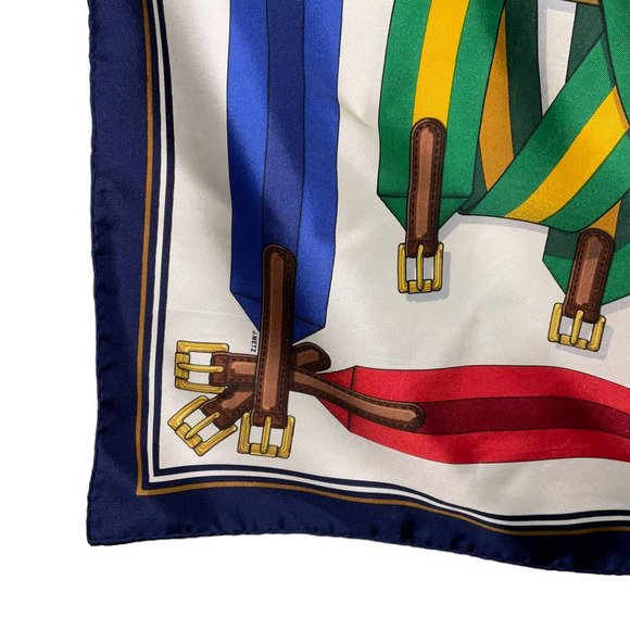 Hermès HERMES Metz 'Les Sangles' Silk Square Scarf - Picture 5 of 16